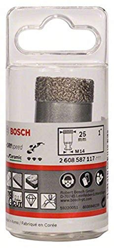 Bosch 2 608 587 117 - Coronas de diamante para perforación en seco Dry Speed Best for Ceramic (25 x 35 mm)