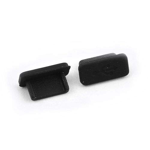 CABLEPELADO Tapon Anti-Polvo para Puerto USB Tipo C (10ud/Bolsa) Negro