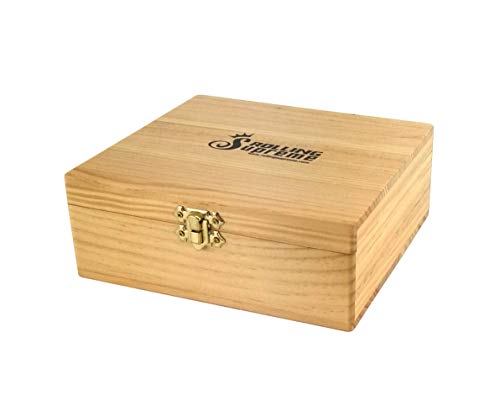 Caja de almacenamiento para fumadores Rolling Supreme XL 2.0 de madera, 18,5 x 17 x 7 cm