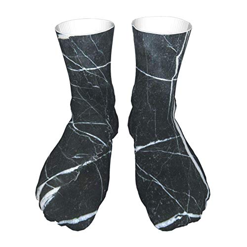 Calcetines gruesos de 40 cm de mármol natural con piedras preciosas nostálgicos de marmoleo casual 3D atlético para hombre y mujer