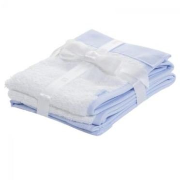 Cambrass Liso E - Juego de 2 toallas, 25 x 35 cm, color celeste