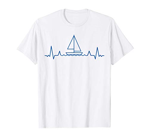 cardiogram Sailing Yachting Marineros Barco vela Navegando Camiseta