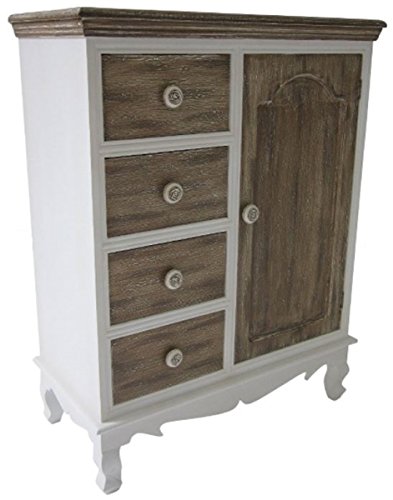 Casa Padrino Country Style Chest of Drawers White/Brown 66 x 32 x H. 86 cm - Country Style Furniture
