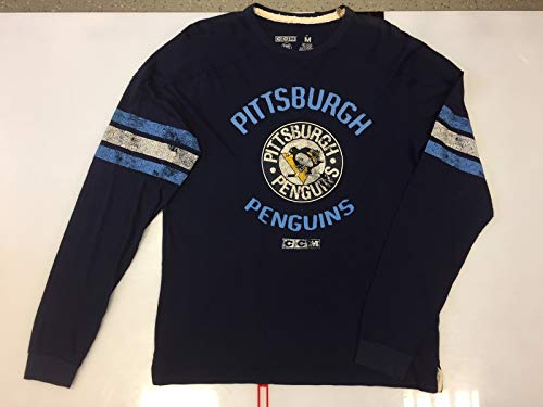 CCM - CCM Men´s Crew Long Sleve T-Shirt SR - Pittsburgh Penguins - Pittsburg SR-M