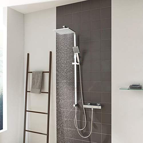 CECIPA Rhea H304C Columna Ducha sin Grifo Cuadrado Acero Inox Duradero Ducha de lluvia Cuadrado de 23CM Cromado CECIPA Rhea H304C Columna Ducha sin Grifo Cuadrado Acero Inox Duradero Ducha de lluvia Cuadrado de 23CM Cromado