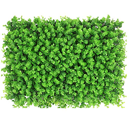 Cercas de plantas artificiales Paneles de boj artificial Topiary Hedge Planta for la cubierta de la cerca al aire libre Balcón Jardín Verde decoración de la pared 12 Piezas Jardín Boda Mesa Fiesta Int