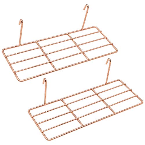 Cesta de Rejilla de Oro Rosa,Tianher 2 Piezas Rejilla Estantes de Pared Cesta con Ganchos Metal Exhibición de Estantería para Montaje Panel Almacenamiento para Oficina Sala de Estar y Dormitorio Cesta de Rejilla de Oro Rosa,Tianher 2 Piezas Rejilla Estantes de Pared Cesta con Ganchos Metal Exhibición de Estantería para Montaje Panel Almacenamiento para Oficina Sala de Estar y Dormitorio