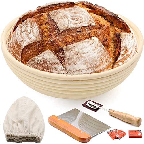 Cesta redonda para pan de 10 pulgadas, cuenco de masa elevadora para hornear regalos para hacer pan artesanal. Cesta redonda para pan de 10 pulgadas, cuenco de masa elevadora para hornear regalos para hacer pan artesanal.