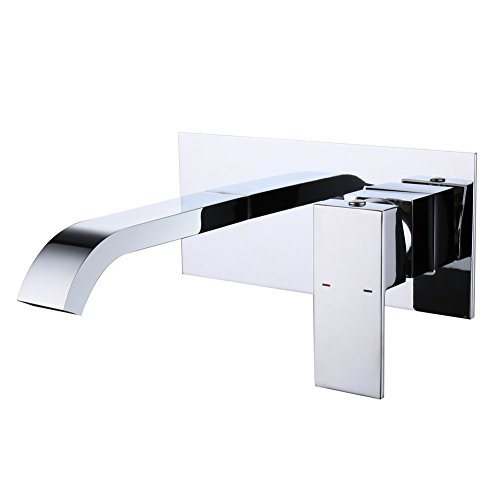 Crea Moderno Grifo Mezclador, Monomando Para Lavabo Para Montaje En La Pared Grifo Del Baño, Cromo Crea Moderno Grifo Mezclador, Monomando Para Lavabo Para Montaje En La Pared Grifo Del Baño, Cromo