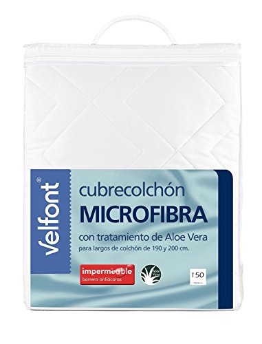 Cubrecolchon Microfibra Impermeable cama de 150x190/200 de Velfont ref.525185