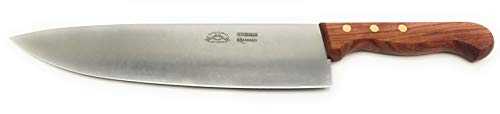 Cuchillo de cocina Chef – Kitchen Knife hoja cónica satinada 24 cm. Cuchillos Pascotto | Doi Leons Fabricado artesanalmente en Italia (mango de madera de Bubinga)