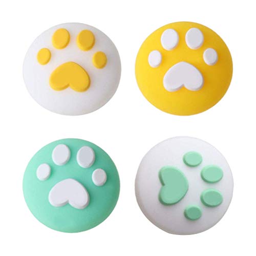 De Galen Juego de 4 teclas, diseño de garra de gato, para pulgar, funda protectora de silicona suave para interruptor NS/Switch Lite para mando Joy-Con, para accesorios de regalo De Galen Juego de 4 teclas, diseño de garra de gato, para pulgar, funda protectora de silicona suave para interruptor NS/Switch Lite para mando Joy-Con, para accesorios de regalo