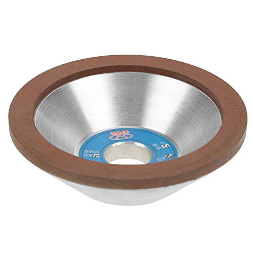 Disco de lijado cóncavo de 100 mm de grano 120 mm con forma de copa de diamante, accesorio para molienda de metal de carburo
