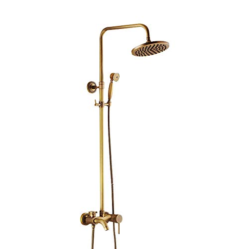 Ducha BM&J, Juego de Ducha termostática Resistente y Resistente, Ducha de Mano de Bronce, Sistema de Ducha multifunción montado en la Pared Ducha Ajustable Adecuada para baños Modernos Ducha BM&J, Juego de Ducha termostática Resistente y Resistente, Ducha de Mano de Bronce, Sistema de Ducha multifunción montado en la Pared Ducha Ajustable Adecuada para baños Modernos