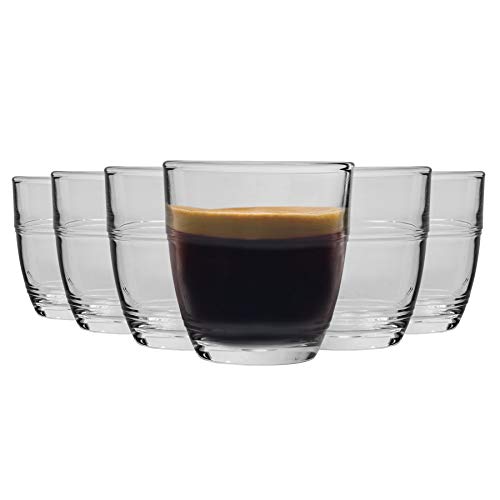 Duralex Gigogne - Juego de Vasos pequeños para café o Licor - 90 ml - Pack de 12