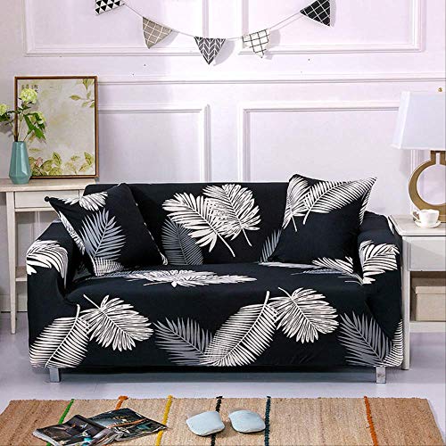 DYB&home Fundas De Sofá Tejido Elástico 1/2/3/4 Plazas , Tejido De Punto Negro Pluma Blanca Jacquard Silla Elástica Sofá De Dos Plazas Sofá Sofá Sofá DYB&home Fundas De Sofá Tejido Elástico 1/2/3/4 Plazas , Tejido De Punto Negro Pluma Blanca Jacquard Silla Elástica Sofá De Dos Plazas Sofá Sofá Sofá