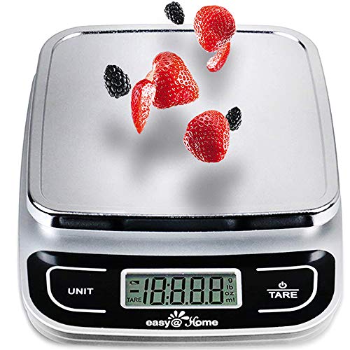 Easy@Home Báscula de Cocina Digital 5 kg o 11 lbs - Báscula del alimento con una alta precisión 1g multifunción - Báscula de medición