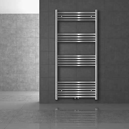 ECD Germany Radiador de baño 500 x 1100 mm - Color cromado - Curvado - Conexión central - Radiador diseño clásico - Toallero calefactor para baño - Radiador calefactor de baño - No eléctrico ECD Germany Radiador de baño 500 x 1100 mm - Color cromado - Curvado - Conexión central - Radiador diseño clásico - Toallero calefactor para baño - Radiador calefactor de baño - No eléctrico