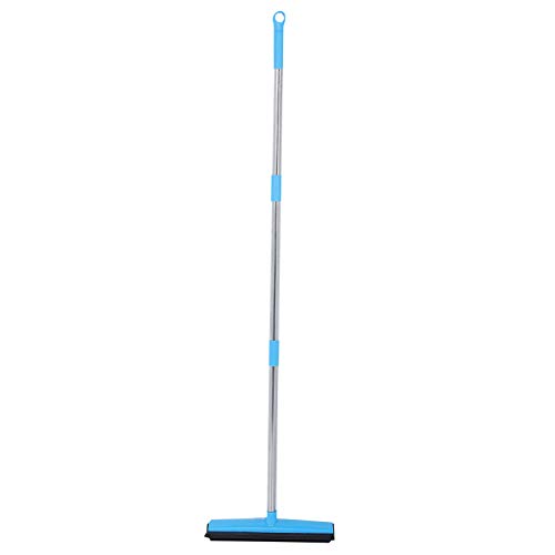 Escoba de piso fácil de limpiar, barrendero multifunción de borde de escoba, herramienta de limpieza alfombras para pisos (azul)