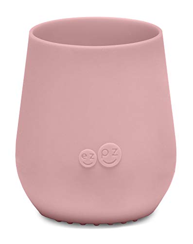 EZPZ Tiny Cup 4 meses +. Vaso de entrenamiento para bebés. 100% silicona. Diseñado por un especialista en alimentación pediátrica. Rosa pálido