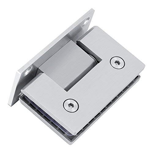 Fdit - Bisagra para puerta de cristal 90o soporte de pared sin marco clip para puerta de ducha de cristal 8-10 mm con tornillos