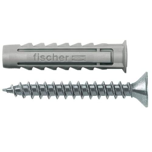 fischer - Taco Sx 8X40 con tornillo de 5 x 60/ (Caja de 50 Uds)
