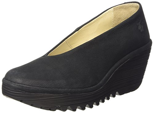 Fly London Yaz, Zapatos de tacón Mujer, Negro (Black 179), 38/39 EU