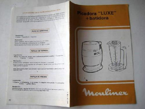 Folleto Publicidad - Advertising Brochure : PICADORA LUXE + BATIDORA