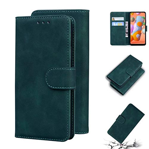 Funda para Nokia 5.4, de piel sintética a prueba de golpes, con 10 ranuras para tarjetas, función atril, cierre magnético, protección completa, para Nokia 5.4, color verde