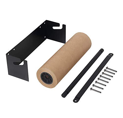 GHDE& 32.5Cm / 12.7In Dispensador De Soporte Montado En La Pared con Cortador Pantalla De Rollo De Papel Kraft - Rollo De Papel Kraft Incluido GHDE& 32.5Cm / 12.7In Dispensador De Soporte Montado En La Pared con Cortador Pantalla De Rollo De Papel Kraft - Rollo De Papel Kraft Incluido