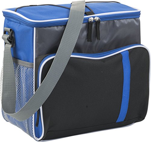 Giving Bolsa nevera XXL para botellas, 33 x 33 x 23 cm, bolsa térmica con correa, bolsa de pícnic, bolsa de malla (azul cobalto)