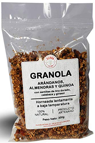 Granola de Arándanos, Almendras y Quinoa (Bolsa 300gr)