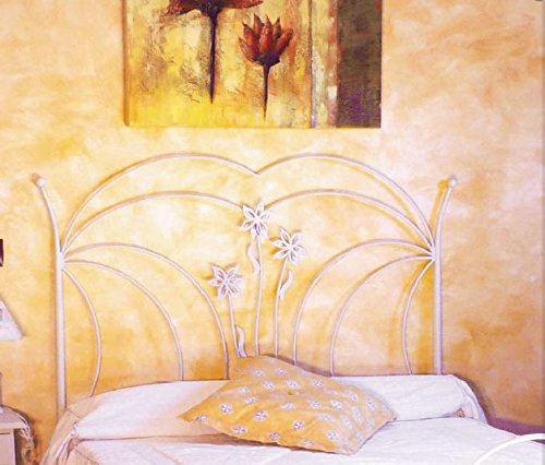 Hogares con Estilo - Cabecero Descuento del 50%. De forja Nacional Modelo París, Color Blanco para Cama de 135 cms, Medidas Disponibles. Hogares con Estilo - Cabecero Descuento del 50%. De forja Nacional Modelo París, Color Blanco para Cama de 135 cms, Medidas Disponibles.