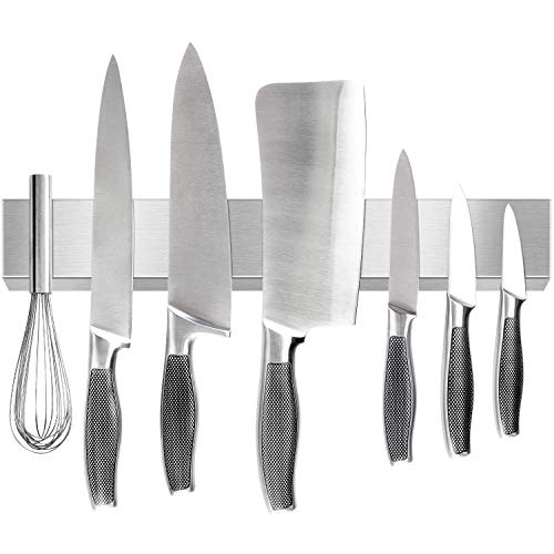 Homemaxs Barra Magnética para Cuchillos, 40 cm Soporte para Cuchillos de Acero Inoxidable - Montaje Muy Resistente y Fácil, Iman para Cuchillos de Cocina/Utensilios de Metal Homemaxs Barra Magnética para Cuchillos, 40 cm Soporte para Cuchillos de Acero Inoxidable - Montaje Muy Resistente y Fácil, Iman para Cuchillos de Cocina/Utensilios de Metal