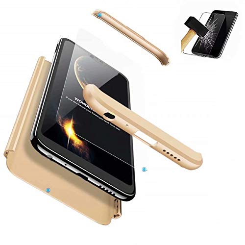 HUOCAI Funda Xiaomi Redmi 5 Plus Cubierta de 360°Caja Protección de Cáscara Dura Anti-Shock Anti-Rasguño del Protector Completo del Cuerpo 3 in1 Caso Mate+ Vidrio Templado(Dorado HUOCAI Funda Xiaomi Redmi 5 Plus Cubierta de 360°Caja Protección de Cáscara Dura Anti-Shock Anti-Rasguño del Protector Completo del Cuerpo 3 in1 Caso Mate+ Vidrio Templado(Dorado