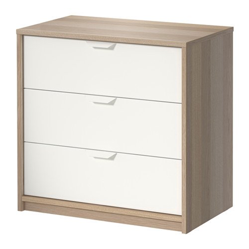 Ikea Askvoll - Cómoda de 3 cajones - 70x68 cm