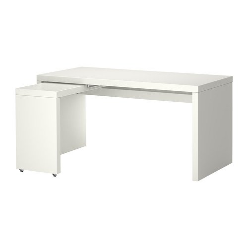 Ikea Escritorio con panel extraíble, blanco 30210.5145.206