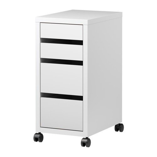 Ikea MICKE - Elemento para cajones sobre ruedas, en blanco, 35 x 75 cm Ikea MICKE - Elemento para cajones sobre ruedas, en blanco, 35 x 75 cm
