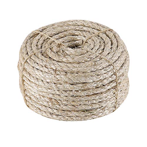 IZSUZEE Cuerda de Sisal, Cuerda de 7mm (30m), Adecuada para Rascador para Gatos, Juguete Gato y Arbol para Gatos. También Apto para Jardin, Jardineria y DIY. IZSUZEE Cuerda de Sisal, Cuerda de 7mm (30m), Adecuada para Rascador para Gatos, Juguete Gato y Arbol para Gatos. También Apto para Jardin, Jardineria y DIY.