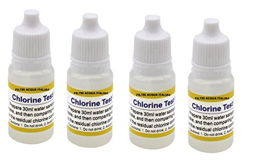 Juego de 4 filtros de agua Italia Test Cloro Kit Análisis Medidor cloro