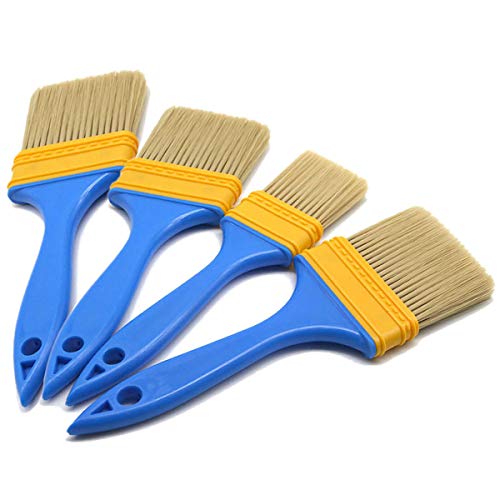 Juego de 4 pinceles de pintura, para pintor y dueños del hogar, para puertas, armarios, vallas, 4 tamaños de 1, 2, 3 y 4 pulgadas Juego de 4 pinceles de pintura, para pintor y dueños del hogar, para puertas, armarios, vallas, 4 tamaños de 1, 2, 3 y 4 pulgadas