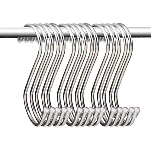 KEESIN S en forma de gancho colgante de metal cubierto ganchos multifuncionales de acero inoxidable para cocina Cuchara Pan cuarto de baño paquete de 15 (Pequeña) KEESIN S en forma de gancho colgante de metal cubierto ganchos multifuncionales de acero inoxidable para cocina Cuchara Pan cuarto de baño paquete de 15 (Pequeña)