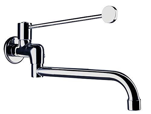 Kibath L162554 Grifo Medical pared Caño Giratorio. Ideal para uso en entornos de sanidad con accionamiento mediante palanca larga, Cromo brillo Kibath L162554 Grifo Medical pared Caño Giratorio. Ideal para uso en entornos de sanidad con accionamiento mediante palanca larga, Cromo brillo