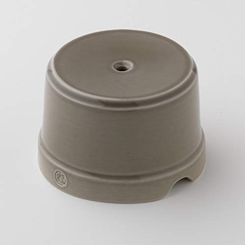 Klartext BELLE EPOQUE - Caja de derivación (75 mm de diámetro, porcelana), diseño vintage, color gris