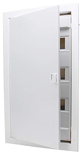 Kopp – Caja de distribución para empotrar en Paredes Huecas, con Puerta de Metal, de 3 Filas para 36 Polos, 1 Pieza, Color Blanco, 340513002