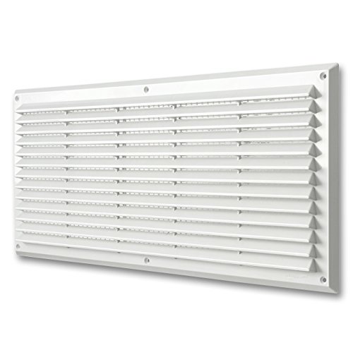 La Ventilazione AR5023B - Rejilla de plástico rectangular para sobreponer, blanco, 500 x 227 mm