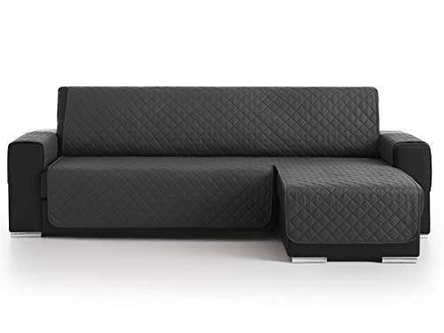Lanovenanube - Funda Chaise Longue Acolchado - Práctica - Derecha 280 cm - Color Gris C10 Lanovenanube - Funda Chaise Longue Acolchado - Práctica - Derecha 280 cm - Color Gris C10