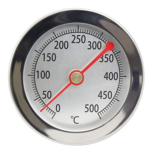 Lantelme - Termómetro analógico con clip de acero inoxidable, para horno, 500 °C