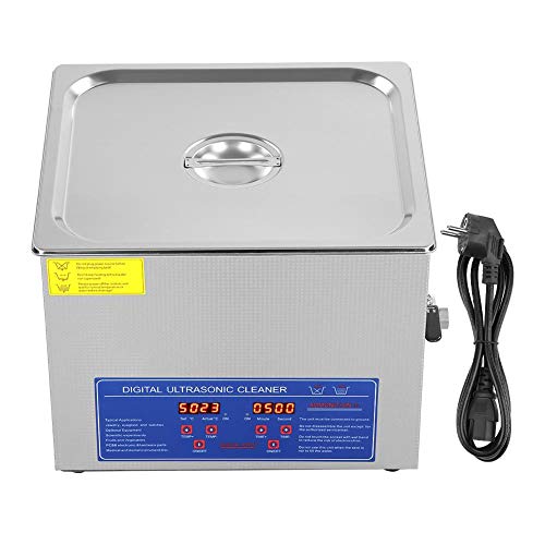 Limpiador por ultrasonidos de acero inoxidable, 15 L, con control digital de temporizador, dispositivo de limpieza por ultrasonidos, para gafas, joyas, prótesis dentales, monedas, etc. Limpiador por ultrasonidos de acero inoxidable, 15 L, con control digital de temporizador, dispositivo de limpieza por ultrasonidos, para gafas, joyas, prótesis dentales, monedas, etc.