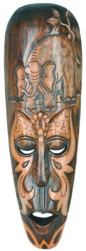 Máscara bumbo, disponible en 50 cm o 100 cm, madera de máscara de Bali, pared Máscara